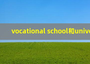 vocational school和university